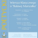 VII Ogólnopolski Konkurs Poetycki Wiersza Klasycznego o “Buławę Marszałka”